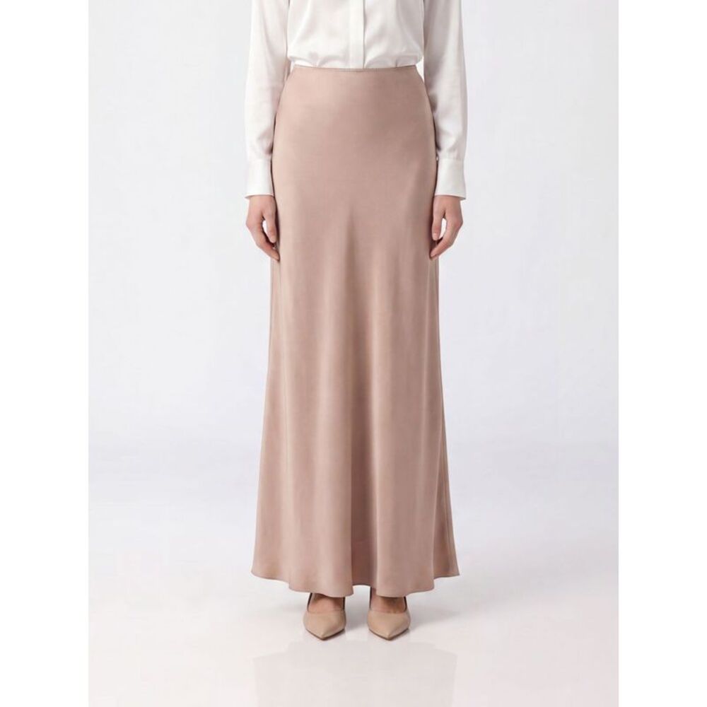 Fabiana Filippi High-Waisted Lyocell Satin Long Pencil Skirt